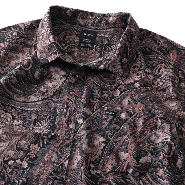 【WEB限定価格】大きいサイズ メンズ RVCA ルーカ ペイズリー 総柄 半袖 シャツ TANGIER PAISLEY SS USA直輸入 avywt00163