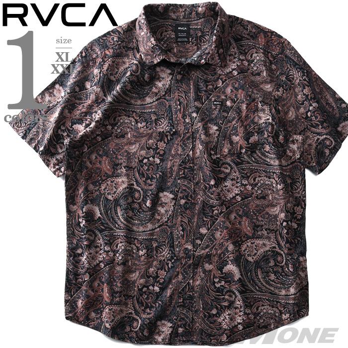 【WEB限定価格】大きいサイズ メンズ RVCA ルーカ ペイズリー 総柄 半袖 シャツ TANGIER PAISLEY SS USA直輸入 avywt00163