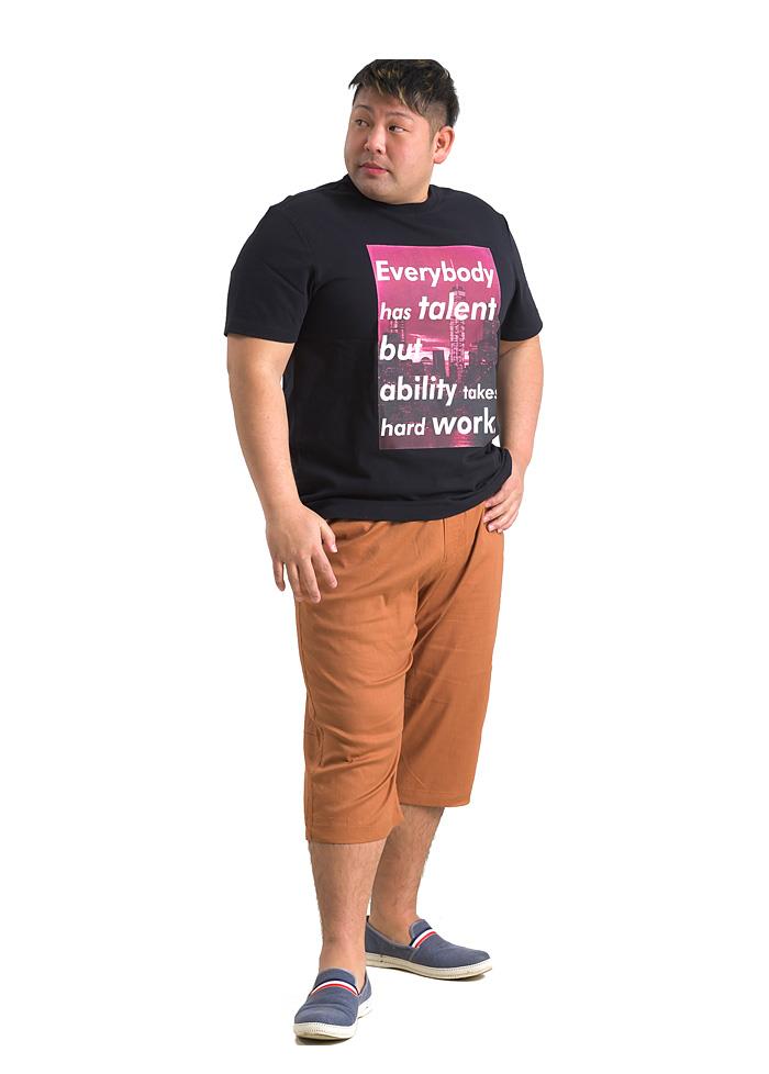 【WEB限定価格】大きいサイズ メンズ NYC ヘビーウェイト プリント 半袖 Tシャツ Everybody nyc-t210286