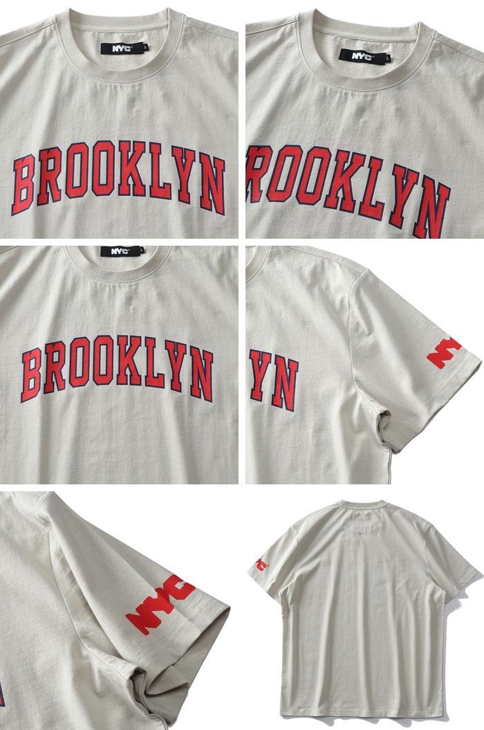 【WEB限定価格】大きいサイズ メンズ NYC ヘビーウェイト プリント 半袖 Tシャツ BROOKLYN nyc-t210287