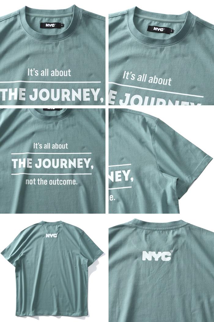 【WEB限定価格】大きいサイズ メンズ NYC ヘビーウェイト プリント 半袖 Tシャツ THE JOURNEY nyc-t210288