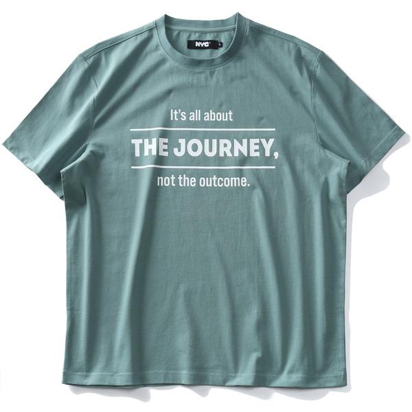 【WEB限定価格】大きいサイズ メンズ NYC ヘビーウェイト プリント 半袖 Tシャツ THE JOURNEY nyc-t210288