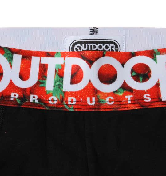 大きいサイズ メンズ OUTDOOR PRODUCTS 転写ゴム ボクサーパンツ ブラック イチゴ 1249-1224-1 3L 4L 5L 6L