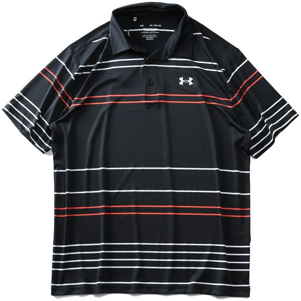 【WEB限定価格】【golf1】大きいサイズ メンズ UNDER ARMOUR アンダーアーマー ボーダー柄 半袖 ゴルフ ポロシャツ PLAYOFF POLO USA直輸入 1327037