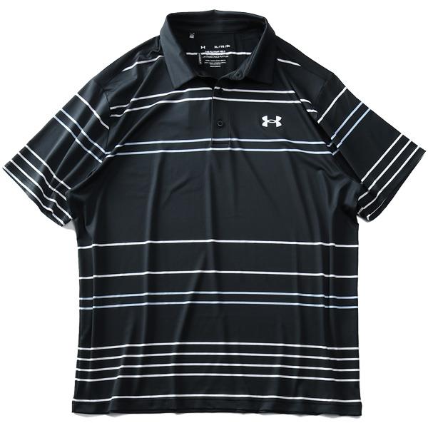 【WEB限定価格】【golf1】大きいサイズ メンズ UNDER ARMOUR アンダーアーマー ボーダー柄 半袖 ゴルフ ポロシャツ PLAYOFF POLO USA直輸入 1327037