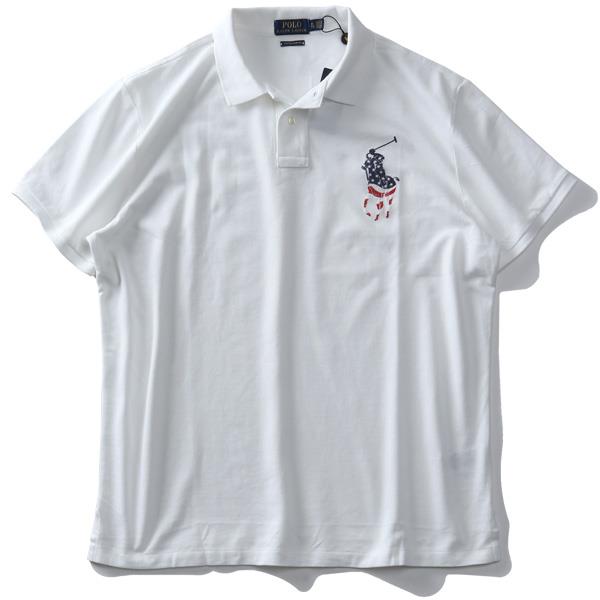 【WEB限定価格】大きいサイズ メンズ POLO RALPH LAUREN ポロ ラルフローレン ビッグロゴ刺繍 鹿の子 半袖 ポロシャツ USA直輸入 710794793