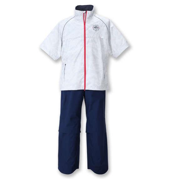 【golf3】大きいサイズ メンズ FILA GOLF レインウェア セット ホワイト × ネイビー 1276-1250-1 3L 4L 5L 6L