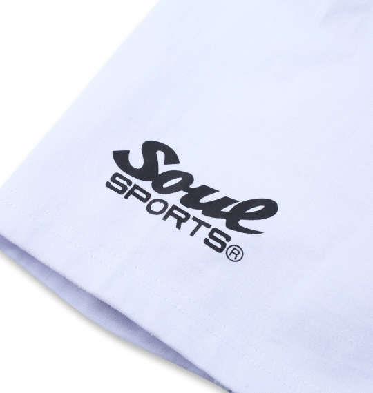 大きいサイズ メンズ SOUL SPORTS × 新日本プロレス 新日本プロレスコラボライオン大判ロゴ 半袖 Tシャツ ホワイト 1278-1595-1 3L 4L 5L 6L 8L