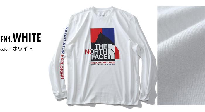 【WEB限定価格】大きいサイズ メンズ THE NORTH FACE ザ ノース フェイス プリント ロング Tシャツ K2RM LS TEE USA直輸入 nf0a55uk