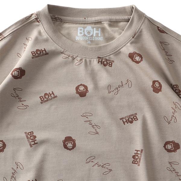 【WEB限定価格】大きいサイズ メンズ BH ビィエイチ 総柄 プリント 半袖 Tシャツ bh-t210285
