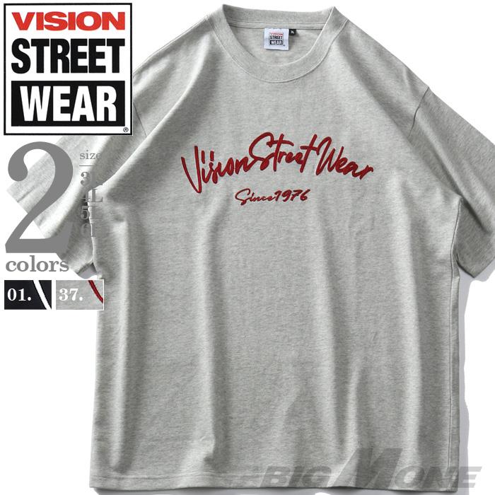 大きいサイズ メンズ VISION STREET WEAR チェーン刺繍 半袖 Tシャツ 1505710