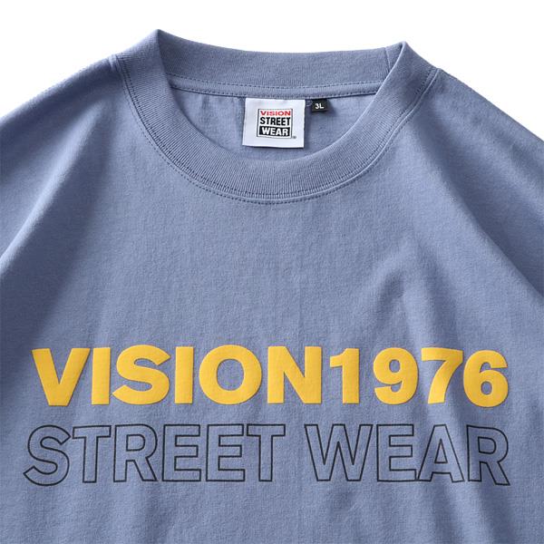 大きいサイズ メンズ VISION STREET WEAR 発砲プリント 半袖 Tシャツ 1505711