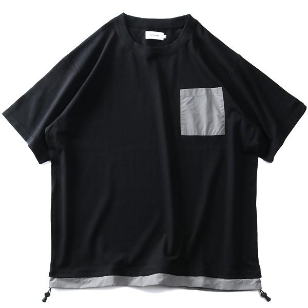 【WEB限定価格】大きいサイズ メンズ ATELANE アテレーン ナイロンポケット付 半袖 Tシャツ 21a-14166-b