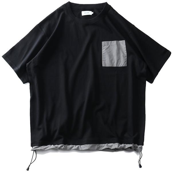 【WEB限定価格】大きいサイズ メンズ ATELANE アテレーン ナイロンポケット付 半袖 Tシャツ 21a-14166-b