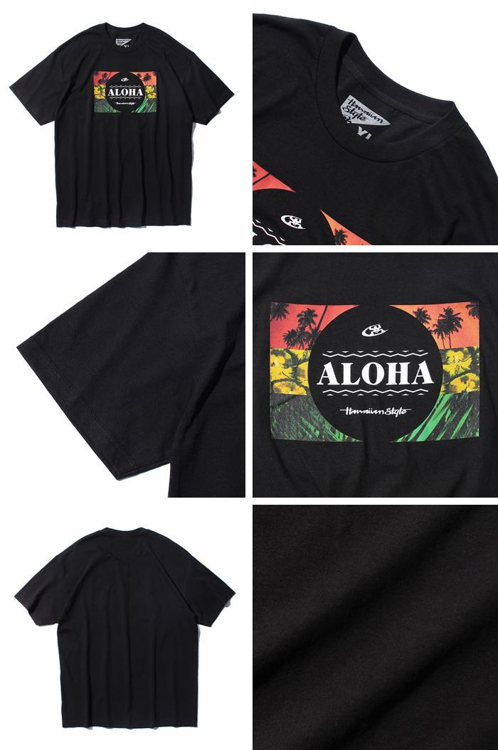 【WEB限定価格】大きいサイズ メンズ HAWAIIAN STYLE ハワイアンスタイル LOCAL MOTION ローカルモーション 半袖 プリント Tシャツ USA直輸入 mts18201