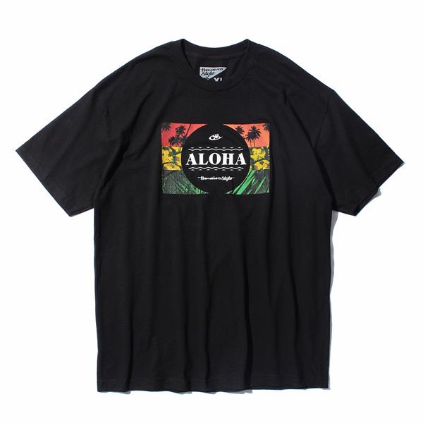 【WEB限定価格】大きいサイズ メンズ HAWAIIAN STYLE ハワイアンスタイル LOCAL MOTION ローカルモーション 半袖 プリント Tシャツ USA直輸入 mts18201