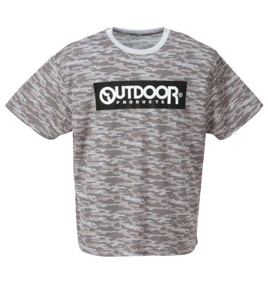 大きいサイズ メンズ OUTDOOR PRODUCTS DRY メッシュ カモフラ柄 半袖 Tシャツ グレー 1258-1291-1 3L 4L 5L 6L 8L