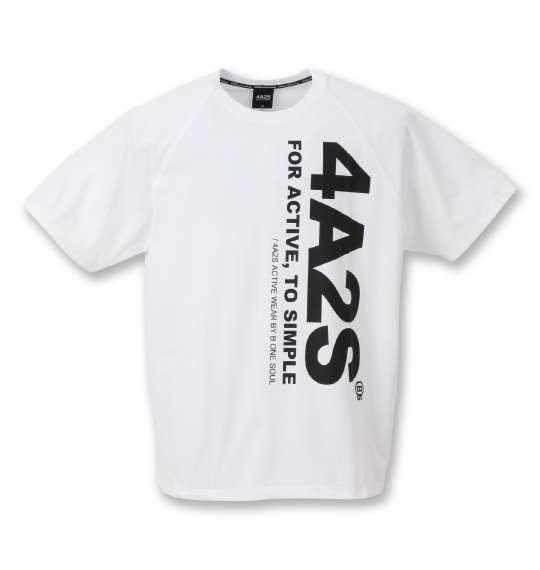 大きいサイズ メンズ 4A2S VERTICALロゴ 半袖 Tシャツ ホワイト 1268-1231-1 3L 4L 5L 6L