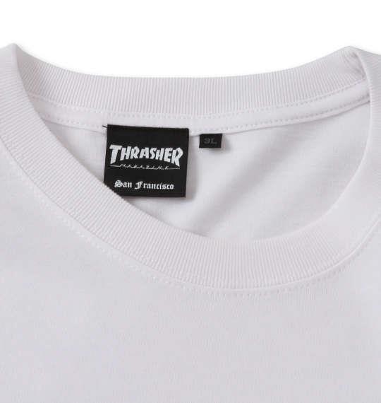 大きいサイズ メンズ THRASHER 半袖 Tシャツ ホワイト 1278-1502-1 3L 4L 5L 6L 8L