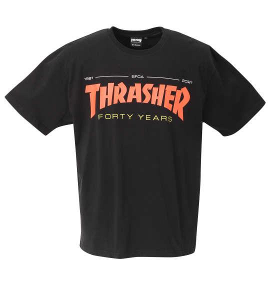 大きいサイズ メンズ THRASHER 半袖 Tシャツ ブラック 1278-1502-2 3L 4L 5L 6L 8L