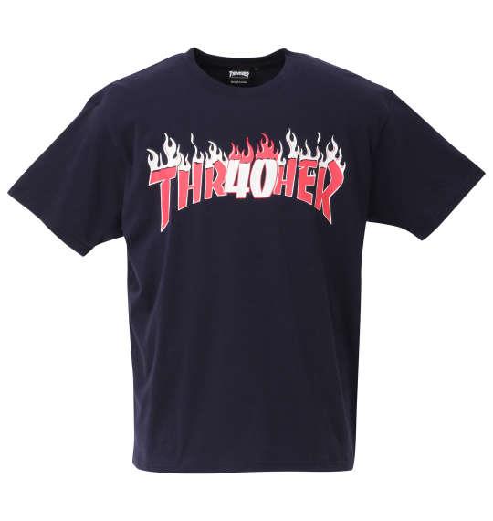 大きいサイズ メンズ THRASHER 半袖 Tシャツ ネイビー 1278-1503-1 3L 4L 5L 6L 8L