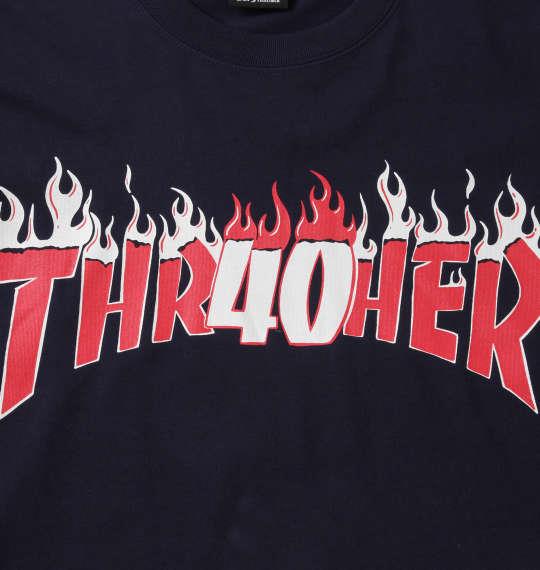 大きいサイズ メンズ THRASHER 半袖 Tシャツ ネイビー 1278-1503-1 3L 4L 5L 6L 8L