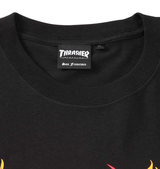 大きいサイズ メンズ THRASHER 半袖 Tシャツ ブラック 1278-1503-2 3L 4L 5L 6L 8L