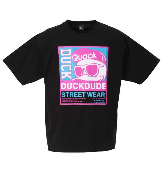 大きいサイズ メンズ b-one-soul DUCK DUDE STOREロゴ 半袖 Tシャツ ブラック 1258-1525-2 3L 4L 5L 6L