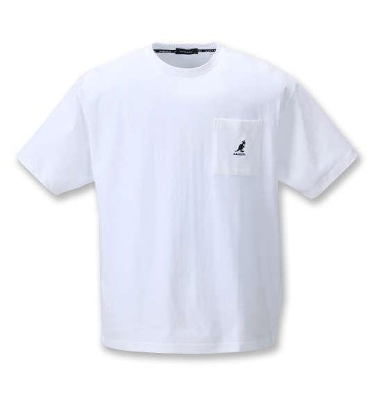 大きいサイズ メンズ KANGOL 胸ポケット付ロゴプリント 半袖 Tシャツ オフホワイト 1278-1520-1 3L 4L 5L 6L 8L