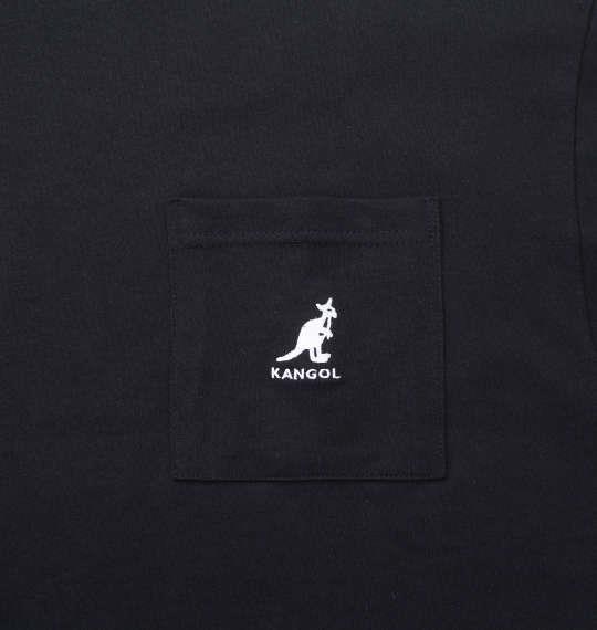 大きいサイズ メンズ KANGOL 胸ポケット付ロゴプリント 半袖 Tシャツ ブラック 1278-1520-2 3L 4L 5L 6L 8L