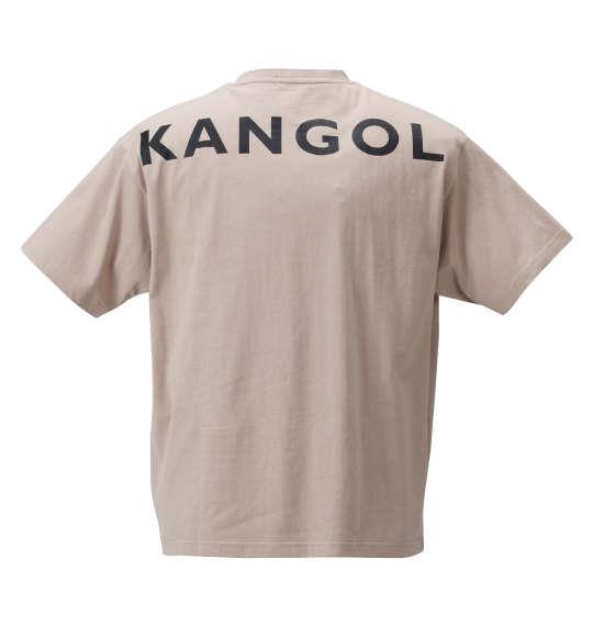 大きいサイズ メンズ KANGOL 胸ポケット付ロゴプリント 半袖 Tシャツ ベージュ 1278-1520-3 3L 4L 5L 6L 8L