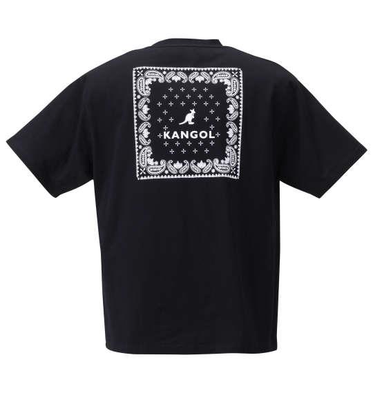 大きいサイズ メンズ KANGOL ペイズリープリント 半袖 Tシャツ ブラック 1278-1521-2 3L 4L 5L 6L 8L