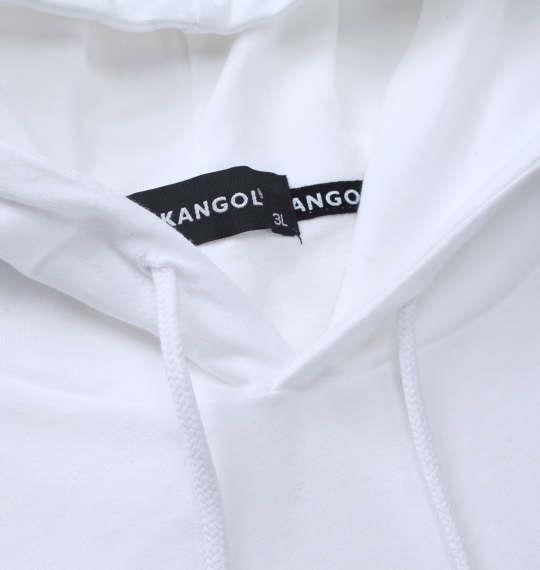 大きいサイズ メンズ KANGOL フロッキープリント 半袖 T パーカー オフホワイト 1278-1522-1 3L 4L 5L 6L 8L