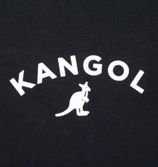 大きいサイズ メンズ KANGOL フロッキープリント 半袖 T パーカー ブラック 1278-1522-2 3L 4L 5L 6L 8L