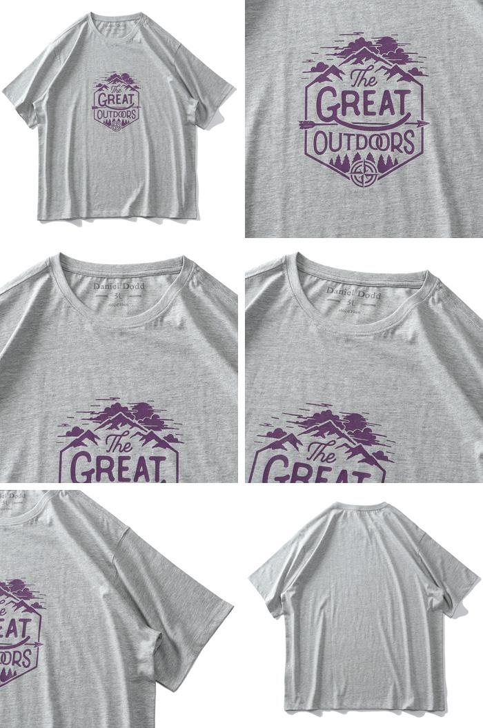 【WEB限定価格】大きいサイズ メンズ DANIEL DODD オーガニックコットン プリント 半袖 Tシャツ GREAT OUTDOORS azt-210259