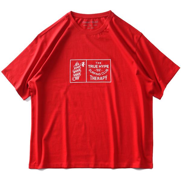 【WEB限定価格】大きいサイズ メンズ DANIEL DODD オーガニックコットン プリント 半袖 Tシャツ TRUE HYPE azt-210269