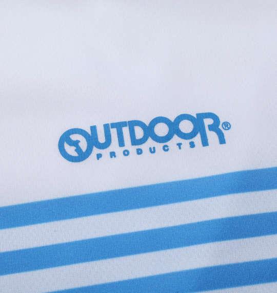 大きいサイズ メンズ OUTDOOR PRODUCTS DRY メッシュ ボーダー プリント 半袖 Tシャツ ホワイト 1258-1292-1 3L 4L 5L 6L 8L