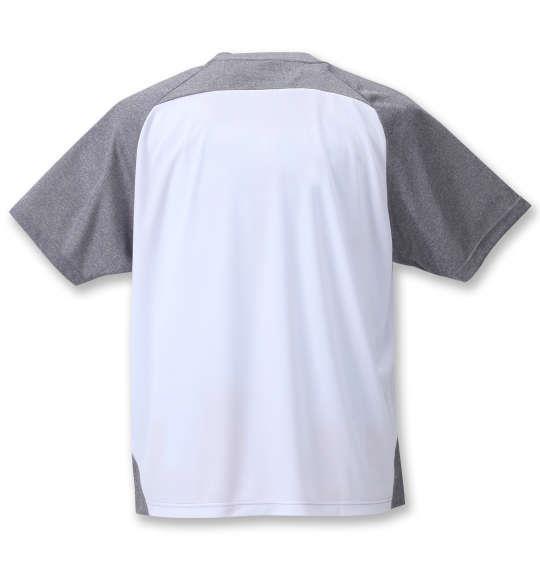 大きいサイズ メンズ LOTTO DRY メッシュ 杢 半袖 Tシャツ グレー 1278-1541-1 3L 4L 5L 6L 8L