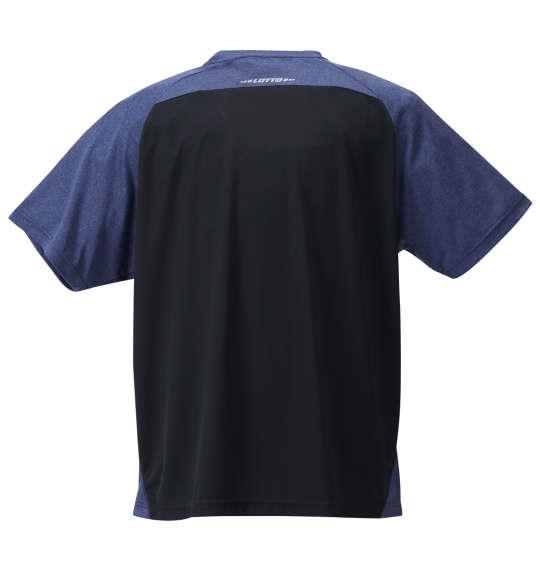 大きいサイズ メンズ LOTTO DRY メッシュ 杢 半袖 Tシャツ ネイビー 1278-1541-2 3L 4L 5L 6L 8L