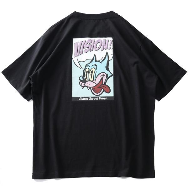 大きいサイズ メンズ VISION STREET WEAR コミックキャラ 発泡プリント 半袖 Tシャツ 1505734