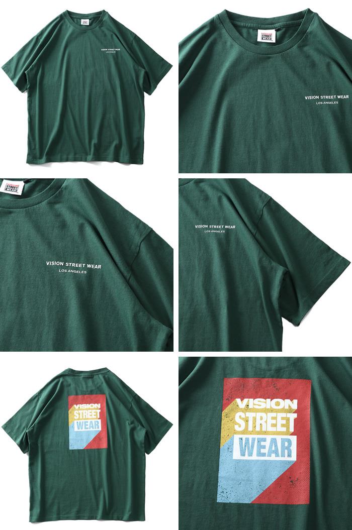 大きいサイズ メンズ VISION STREET WEAR ボックスロゴ プリント 半袖 Tシャツ 1505735