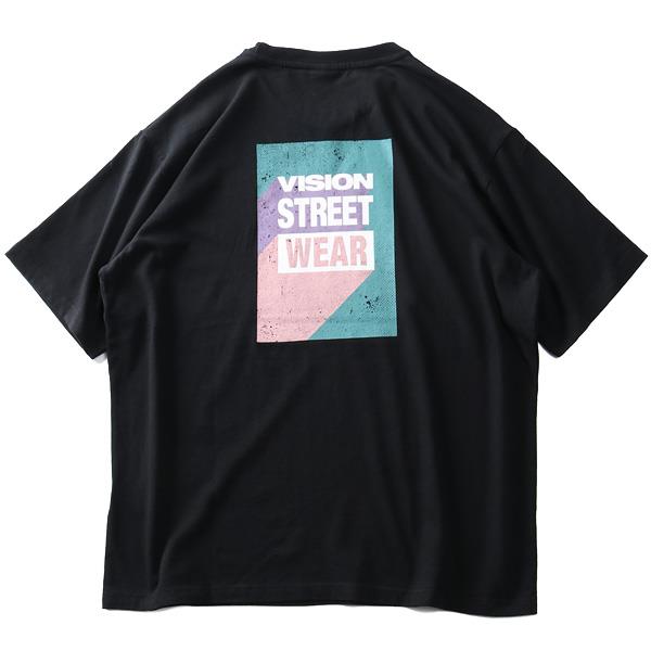 大きいサイズ メンズ VISION STREET WEAR ボックスロゴ プリント 半袖 Tシャツ 1505735