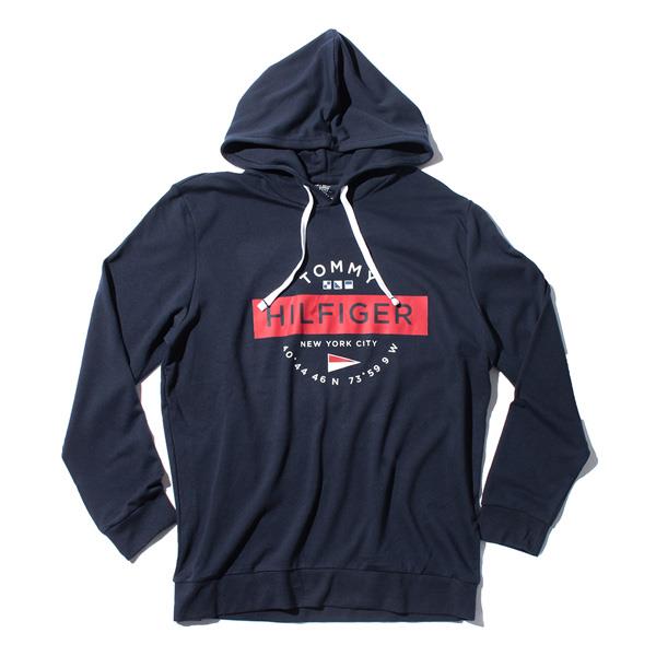 【WEB限定価格】大きいサイズ メンズ TOMMY HILFIGER トミーヒルフィガー ロゴ プリント プルオーバー パーカー USA直輸入 09t3994