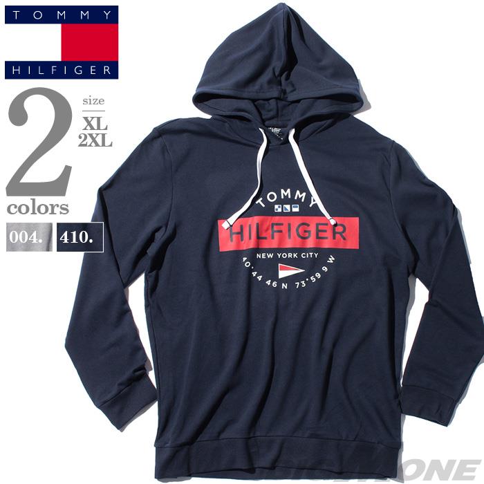 【WEB限定価格】大きいサイズ メンズ TOMMY HILFIGER トミーヒルフィガー ロゴ プリント プルオーバー パーカー USA直輸入 09t3994