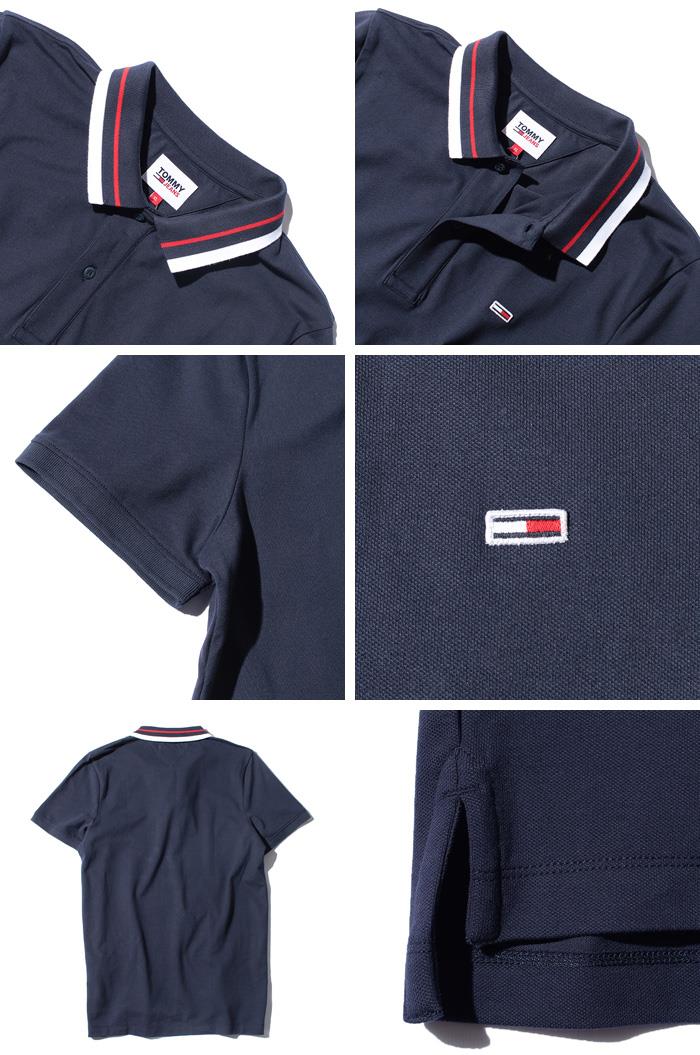 【WEB限定価格】大きいサイズ メンズ TOMMY JEANS トミージーンズ 鹿の子 半袖 ポロシャツ USA直輸入 dm0dm09440