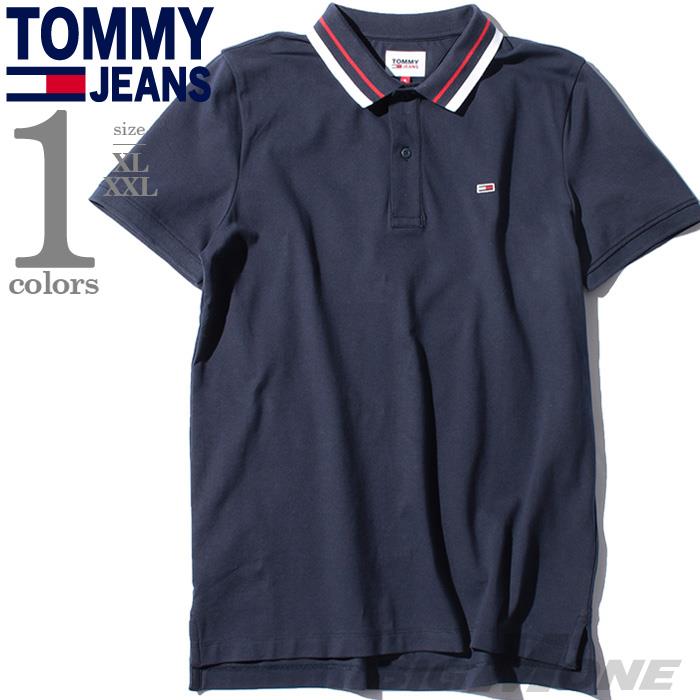 【WEB限定価格】大きいサイズ メンズ TOMMY JEANS トミージーンズ 鹿の子 半袖 ポロシャツ USA直輸入 dm0dm09440