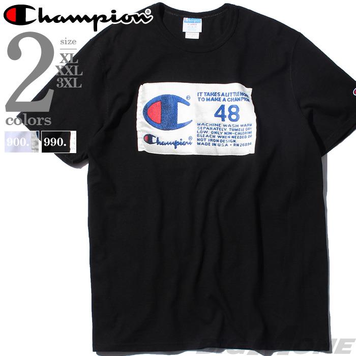 【WEB限定価格】大きいサイズ メンズ Champion チャンピオン 半袖 ロゴ Tシャツ USA直輸入 gt19-586377