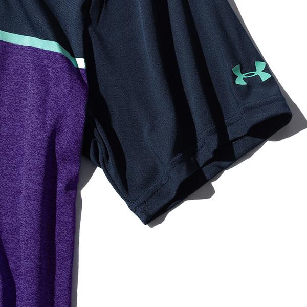 【WEB限定価格】大きいサイズ メンズ UNDER ARMOUR アンダーアーマー ボーダー柄 半袖 ゴルフ ポロシャツ USA直輸入 um0833