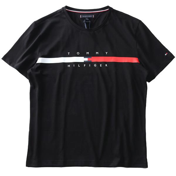 大きいサイズ メンズ TOMMY HILFIGER トミーヒルフィガー ロゴ プリント 半袖 Tシャツ GLOBAL STRIPE CHEST TEE USA直輸入 mw0mw16572