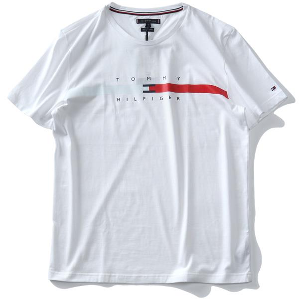 大きいサイズ メンズ TOMMY HILFIGER トミーヒルフィガー ロゴ プリント 半袖 Tシャツ GLOBAL STRIPE CHEST TEE USA直輸入 mw0mw16572